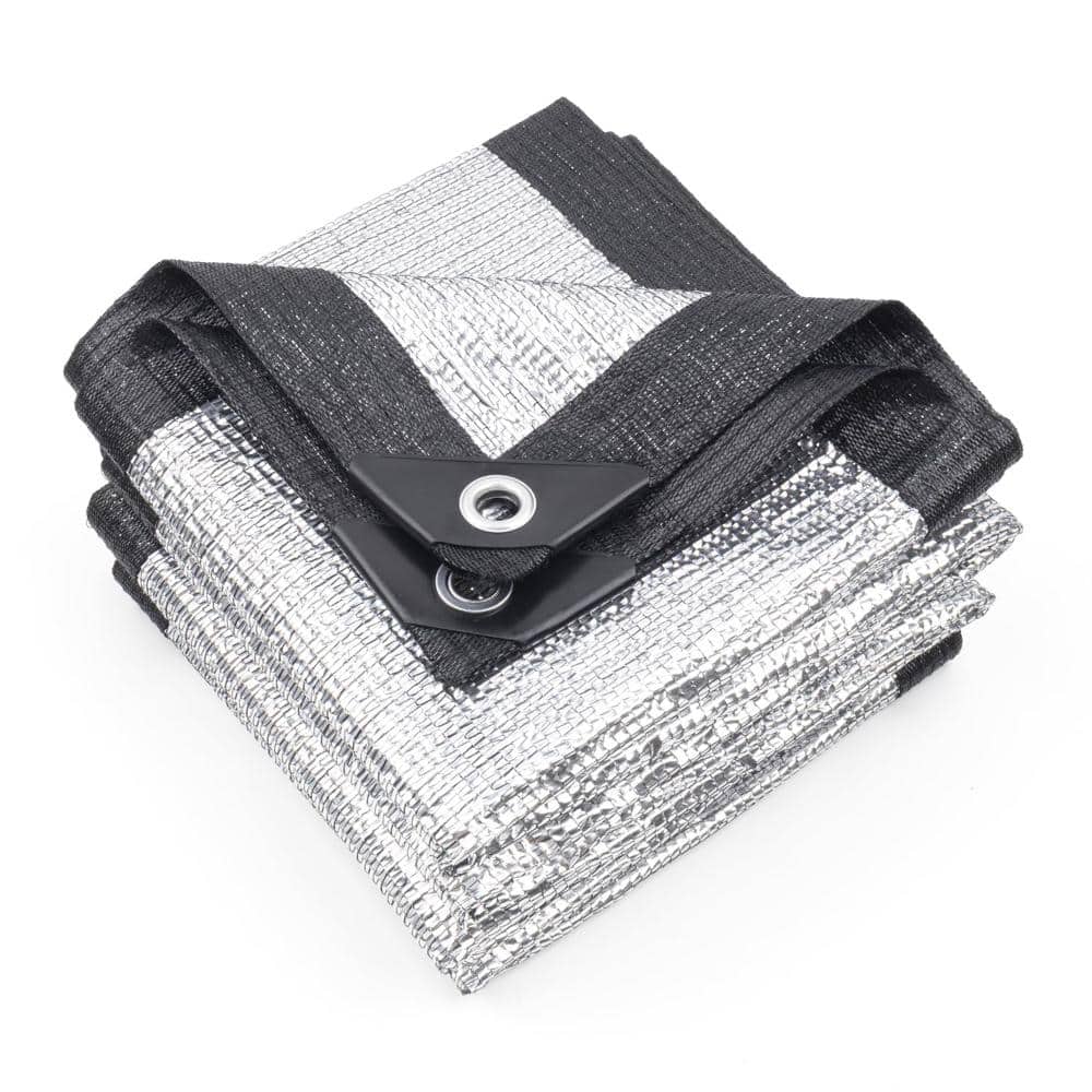 99% Aluminet Reflective Shade Cloth Silver Tarp 10 x 12 ft with Grommets for Garden, Patio, Car Cover, Pergola Sun price history on PriceWatchPro