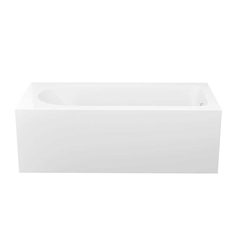 58.88 in. x 27.56 in. Acrylic Alcove Soaking Bathtub with Right Drain in White price history on PriceWatchPro
