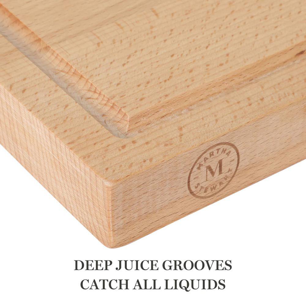 Lochner 18" x 12" Beech Wood Cutting Board with Juice Groove