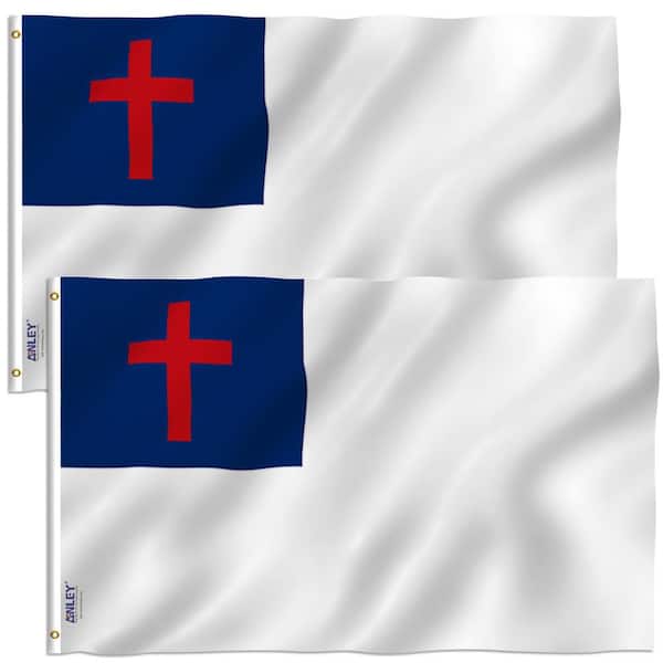 ANLEY Fly Breeze 3 ft. x 5 ft. Polyester Flag 2-Sided Flag Banner with Brass Grommets and Canvas (2-Pack)