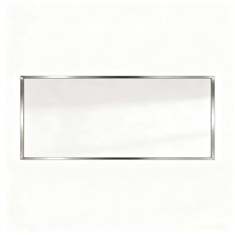 48 in. W x 30 in. H Aluminum Framed Rectangular Wall-Mounted Double Beveled Frame Bathroom Vanity Mirror, Brushed Nickel price history on PriceWatchPro
