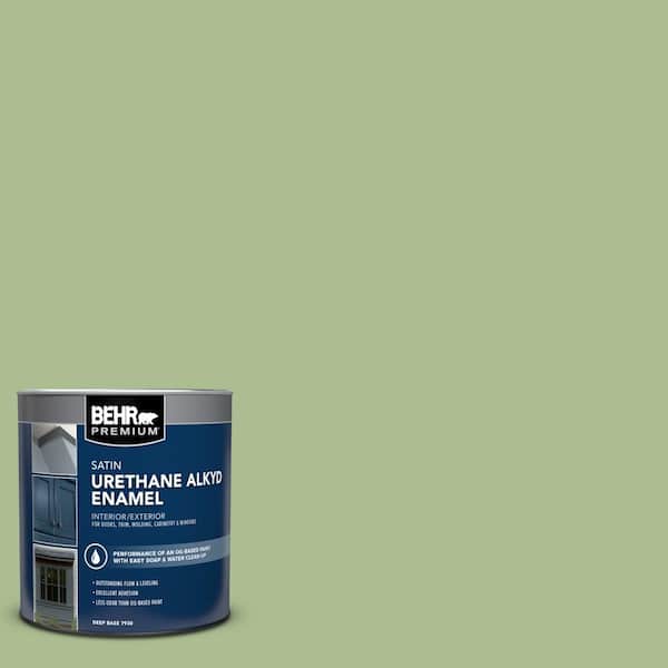 1 qt. #M370-4 Chervil Leaves Satin Enamel Urethane Alkyd Interior/Exterior Paint
