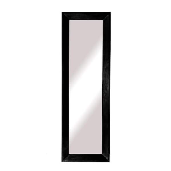 Black 29.5 in. W x 90.6 in. H Rectangle Wood Full Length Mirror