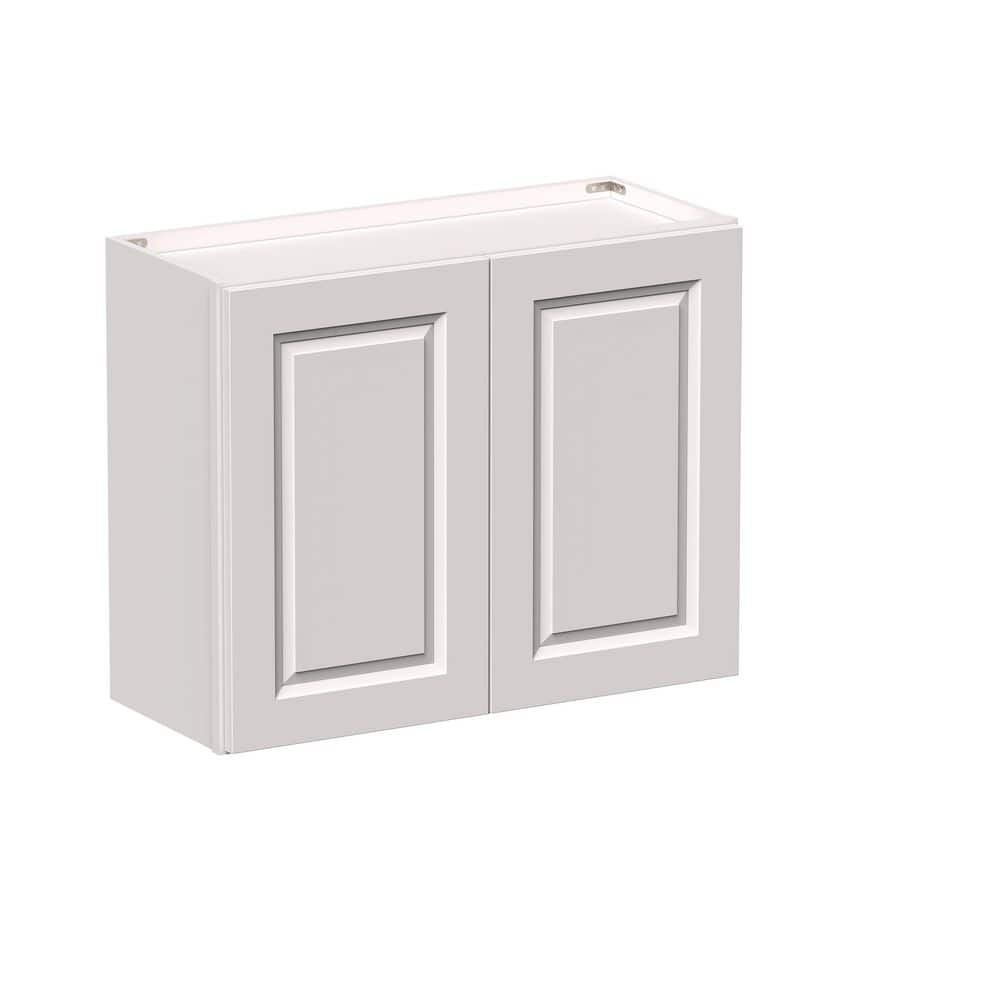 "Raised Panel 30"" W x 12"" D x 24"" H Wood Frame Ready to Assemble Wall Bridge Kitchen Cabinet in Glacier White" price history on PriceWatchPro