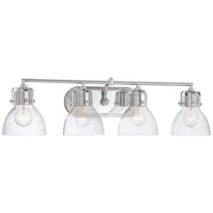 4-Light Chrome Bath Vanity Light