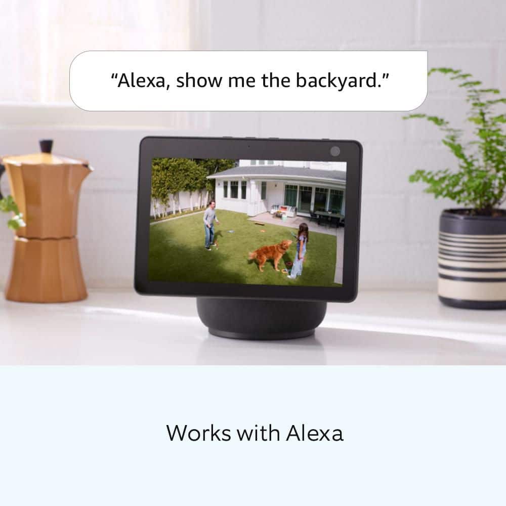 Black Wireless Motion Sensing Floodlight Security Camera with Audio