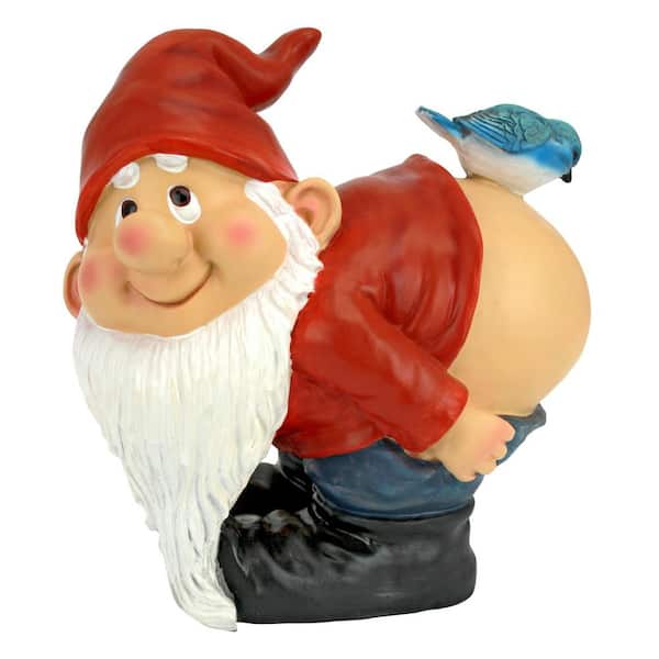 Design Toscano 8 in. H Loonie Moonie Bare Buttocks Garden Gnome Medium Statue