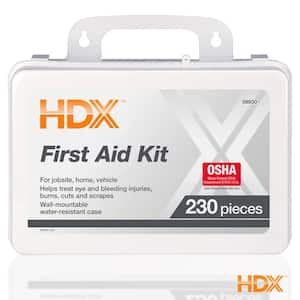 HDX 130-Piece Plastic OSHA First Aid Kit 59929 - The Home Depot