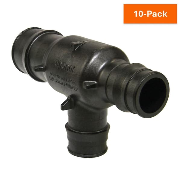 Uponor ProPEX 1 in. x 3/4 in. x 3/4 in. PEX-A Expansion Barb Engineered Polymer Reducing Tee (10-Pack)