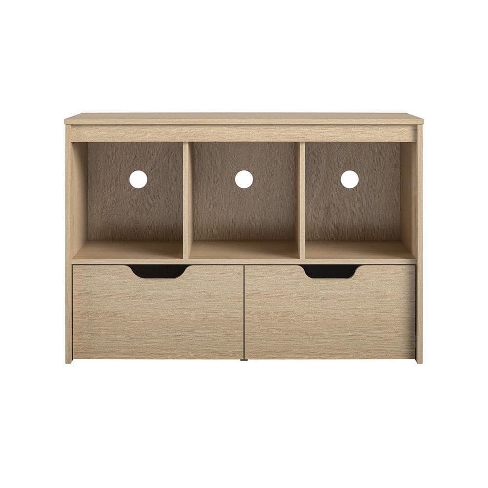 Ameriwood Home Lauren Kids Blonde Oak Toy Storage Cube with Drawers