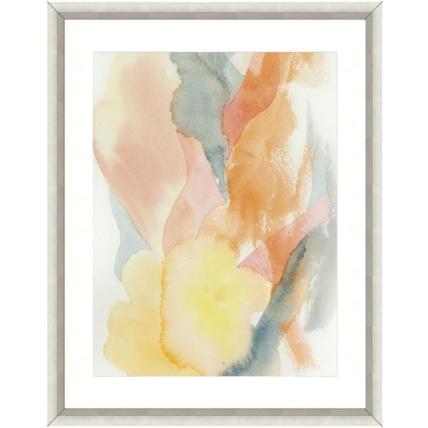 Vintage Print Gallery "Pastel watercolor VIII" Framed Archival Paper Wall Art (24 in. x 28 in. in Full Size)