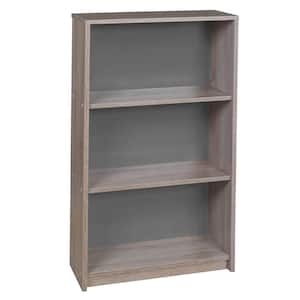 Niche Leona 42 in. H Latte Wood 3-Shelf Standard Bookcase