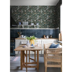 Brittsommar Evergreen Woodland Floral Non-Pasted Non-Woven Paper Wallpaper