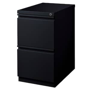 23 in. D 2-Drawer Black Mobile Metal Letter Width 15 in. W Pedestal File Cabinet File-File