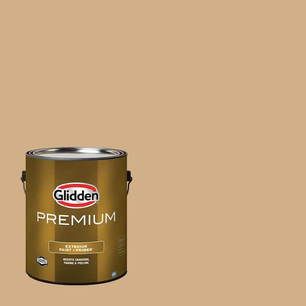 Glidden Premium 1-gal. PPG1087-5 Cracker Bitz Semi-Gloss Exterior Latex Paint