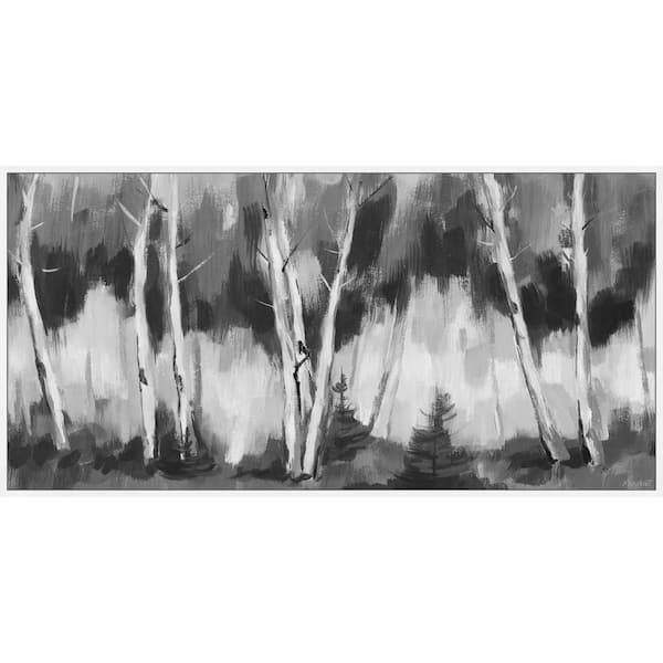 Unbranded "Mighty Trees" by Marmont Hill Floater Framed Canvas Nature Art Print 30 in. x 60 in. .