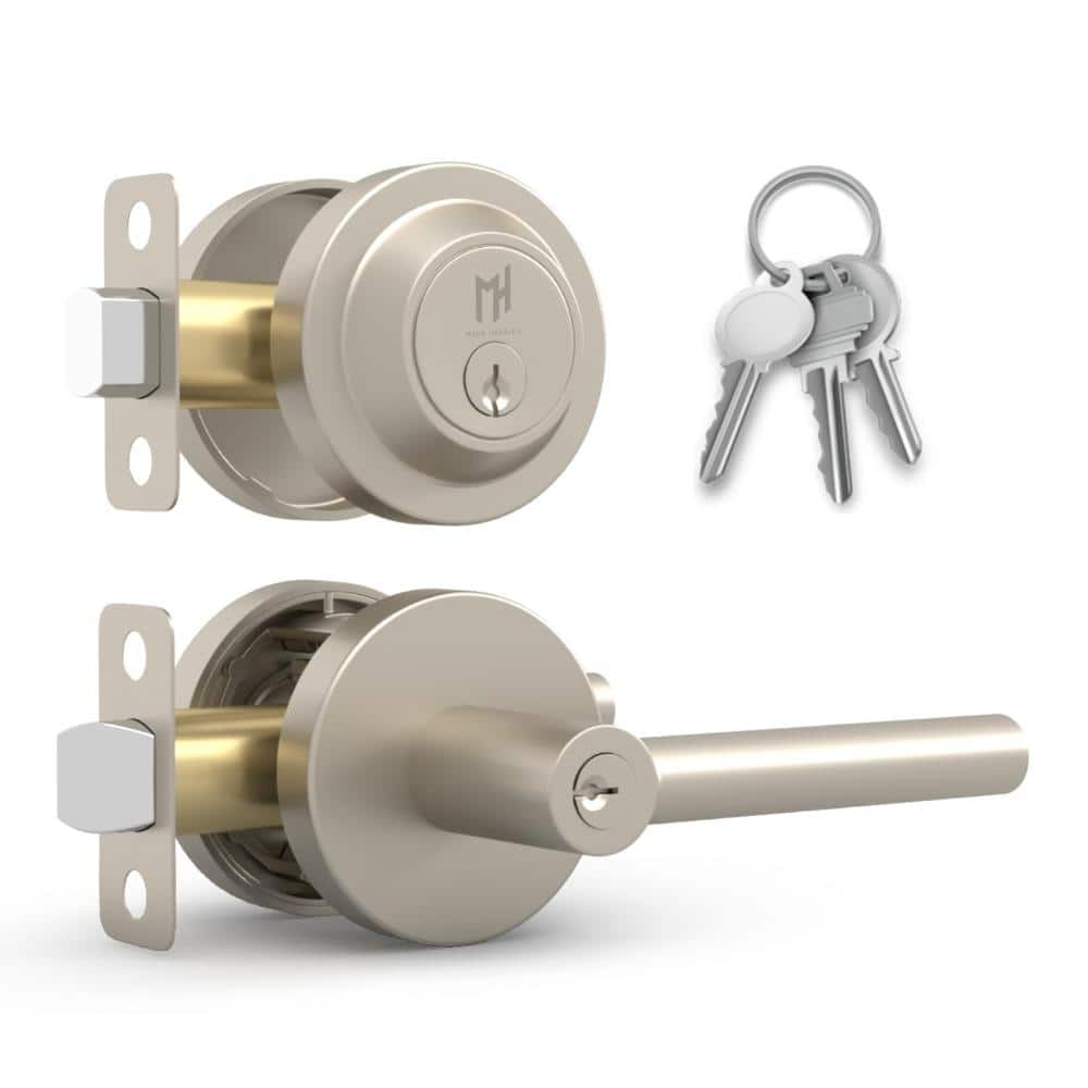 Ronn Entrance Combo Lever & Deadbolt Lock Set, Satin Nickel price history on PriceWatchPro