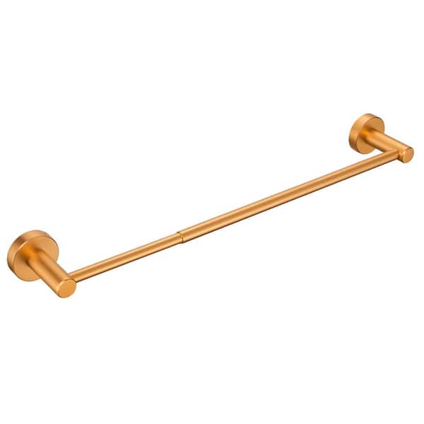 Zalerock Extendable 16" to 25.5" Towel Bar Wall Mounted in Gold