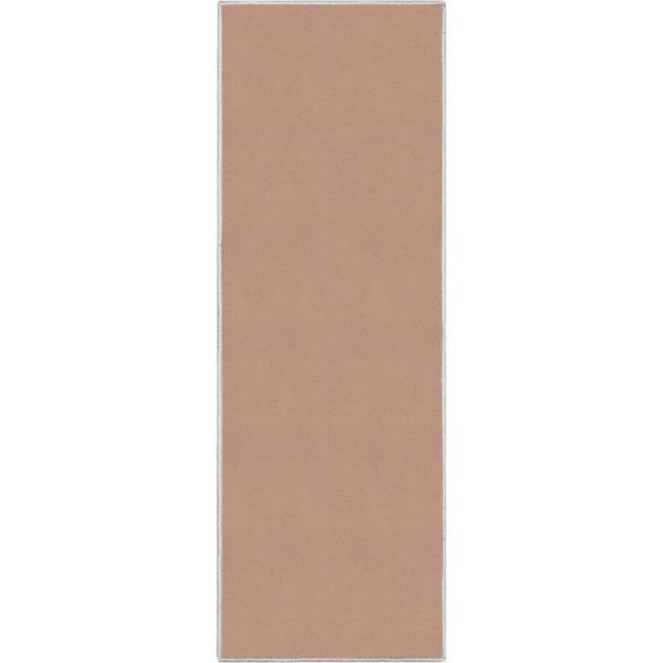 Well Woven Coral 20 in. x 5 ft. Runner Flat-Weave Plain Solid Modern Area Rug