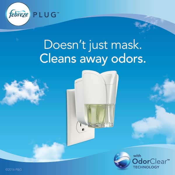 Febreze Plug Heavy-Duty Crisp Clean Scent Refills Recharges Air Freshener ( Pack of 2) 003077209983 - The Home Depot