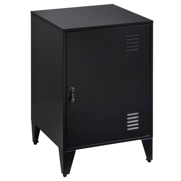 Door Night Stand Storage Cabinet, Home Depot Black Metal Storage Cabinet
