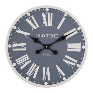 15 in. Grey Decorative Wall Clock