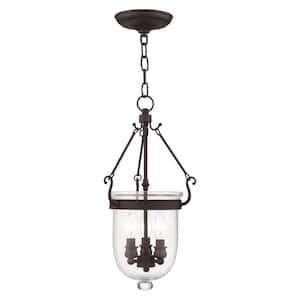 Jefferson 3 Light Bronze Chain Lantern