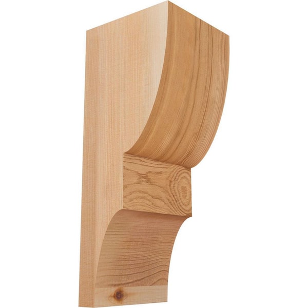 Ekena Millwork 5-1/2 in. x 6 in. x 14 in. Western Red Cedar Ridgewood Smooth Corbel