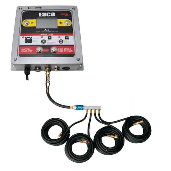 ESCO Automatic Multiple Tire Inflator Aluminum Wall Mounted with Digital/LCD Gauge