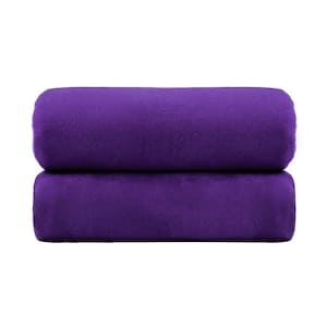 Purple Oversized Microfiber Bath Towel (Set of 2)