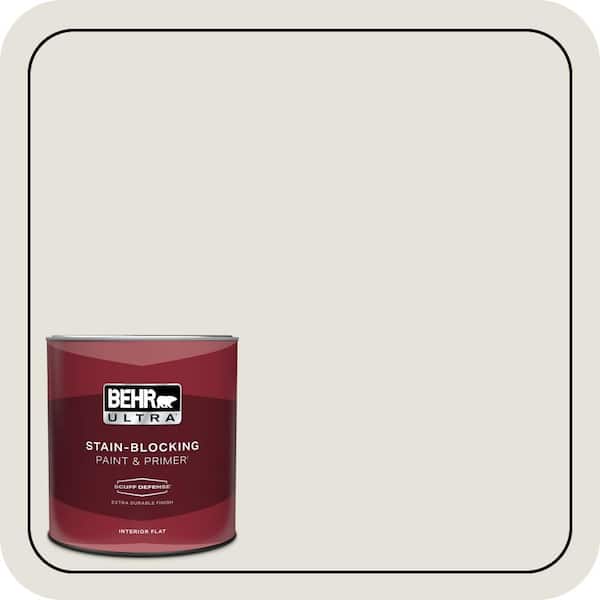 BEHR ULTRA 1 qt. Home Decorators Collection #HDC-NT-21 Weathered White Extra Durable Flat Interior Paint & Primer