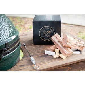 Cherry Premium 8 in. BBQ Smoking Cooking Wood Splits for Smoking, Grilling, Barbecuing and Cooking Food (Standard Box)