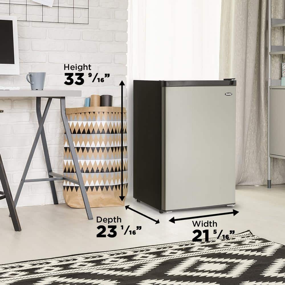 Danby 4.5 cu. ft. Stainless Steel Compact Refrigerator with True Freezer