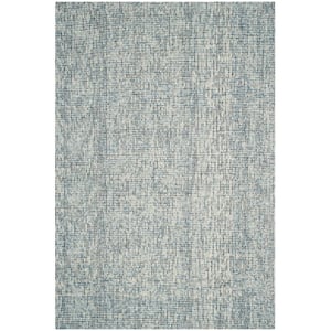 Abstract Blue/Charcoal 5 ft. x 8 ft. Solid Area Rug