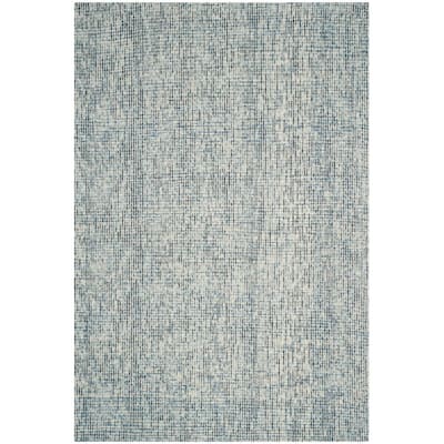 SAFAVIEH Abstract Blue/Charcoal 8 ft. x 10 ft. Solid Area Rug ABT468B-8