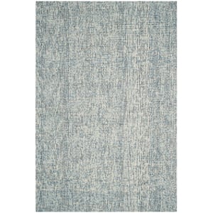Abstract Blue/Charcoal 6 ft. x 9 ft. Solid Area Rug