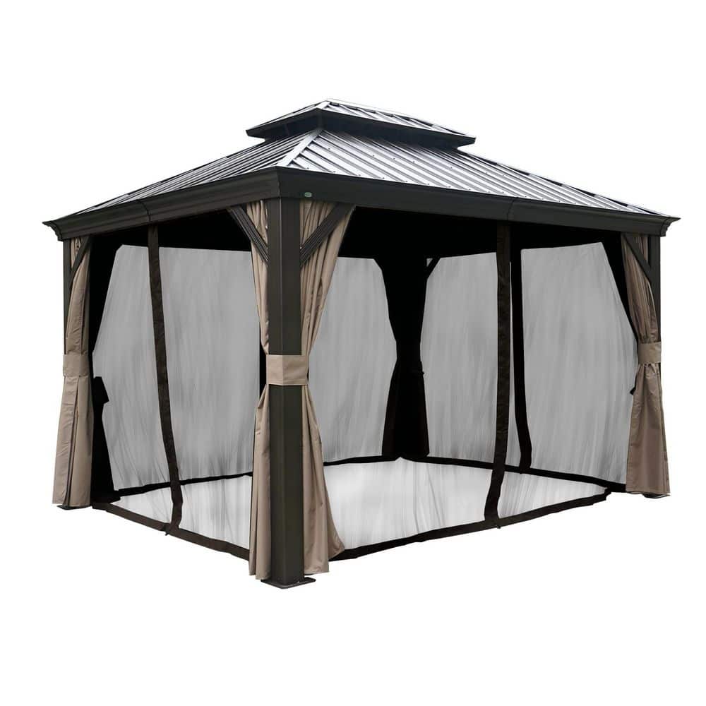 Gazebo Mosquito Netting for 10ft x 12ft Gazebo, Textilene Mesh Gazebo Net Accessory, Breathable Outdoor Netting price history on PriceWatchPro