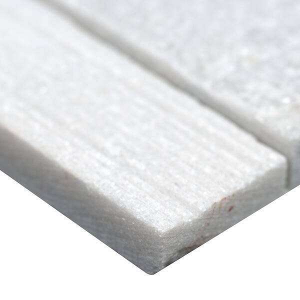 MSI Take Home Sample - Arctic White Splitface Ledger Panel 6 MSI Take Home Sample - Arctic White Splitface Ledger Panel 6