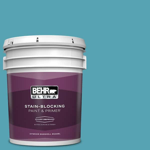 BEHR ULTRA 5 gal. #M470-5 Explorer Blue Extra Durable Eggshell Enamel Interior Paint & Primer