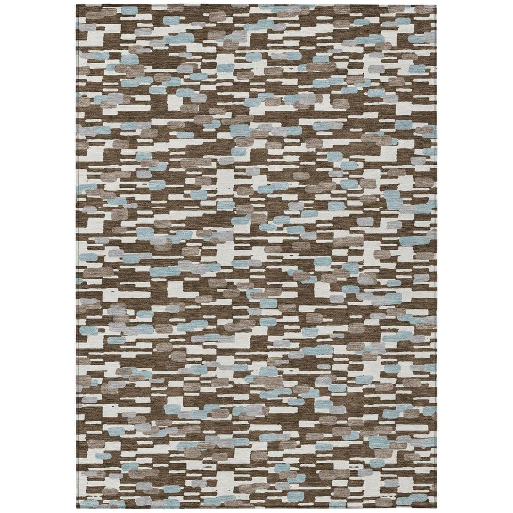 Chantille Machine Washable Indoor/Outdoor Abstract ACN2904 Chocolate 5 ft. x 7 ft. 6 in. Area Rug price history on PriceWatchPro