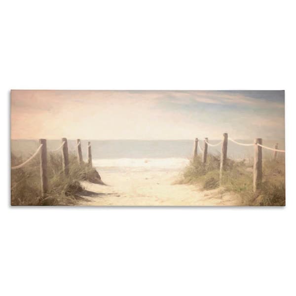 Stupell Industries Dreamy Coastal Walkway by Graffi tee Studios Unframed Nature Graphic Art Print 20 in. x 48 in.