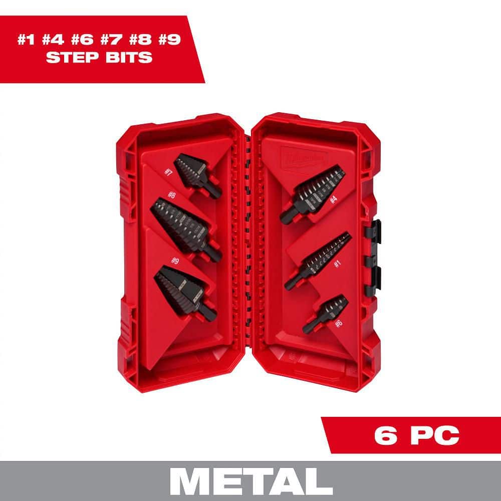 Milwaukee Black Oxide Step Drill Bit Set (6-Piece) 48-89-9224