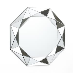 31.5 in. W x 31.5 in. H Glass Octagon Frame Accent Wall Mirror