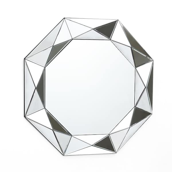 31.5 in. W x 31.5 in. H Glass Octagon Frame Accent Wall Mirror