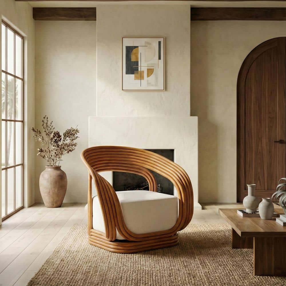 Giorno Fabric Natural/White Arm Chair price history on PriceWatchPro