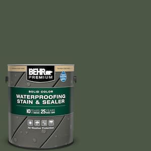 1 gal. #SC-120 Ponderosa Green Solid Color Waterproofing Exterior Wood Stain and Sealer