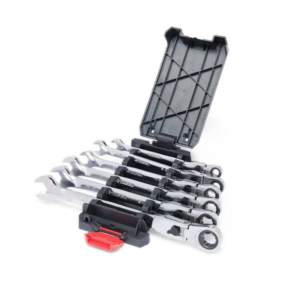 Husky 100-Position Chrome Flex Lock Ratcheting SAE Combination