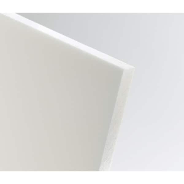 POLYMERSHAPES 4 ft. X 8 ft. X 0.030 in. White High Impact Polystyrene HIPS Sheet