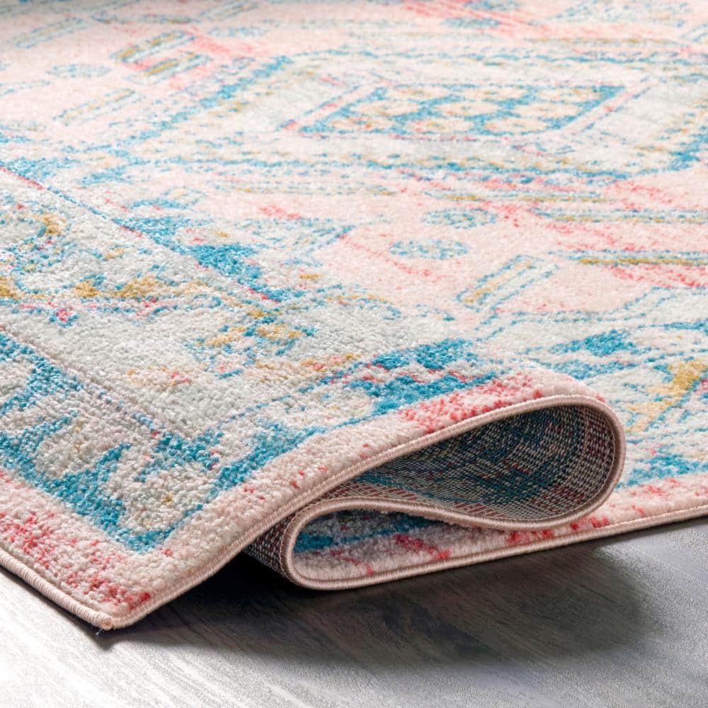 Reversible Red Synthetic 8' x 10' Rectangular Area Rug