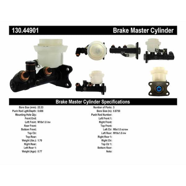 Centric Parts Brake Master Cylinder 1985-1989 Toyota MR2 1.6L